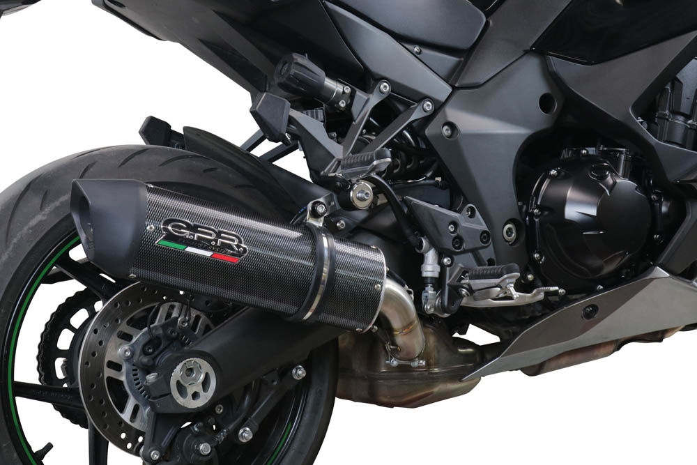 GPR exhaust compatible with  Kawasaki Ninja 1000 Sx 2021-2023, Furore Evo4 Poppy, Slip-on exhaust including removable db killer and link pipe 