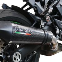 GPR exhaust compatible with  Kawasaki Ninja 1000 Sx 2021-2023, GP Evo4 Poppy, Slip-on exhaust including removable db killer and link pipe 