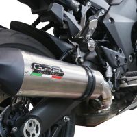 GPR exhaust compatible with  Kawasaki Ninja 1000 Sx 2021-2023, GP Evo4 Titanium, Slip-on exhaust including removable db killer and link pipe 