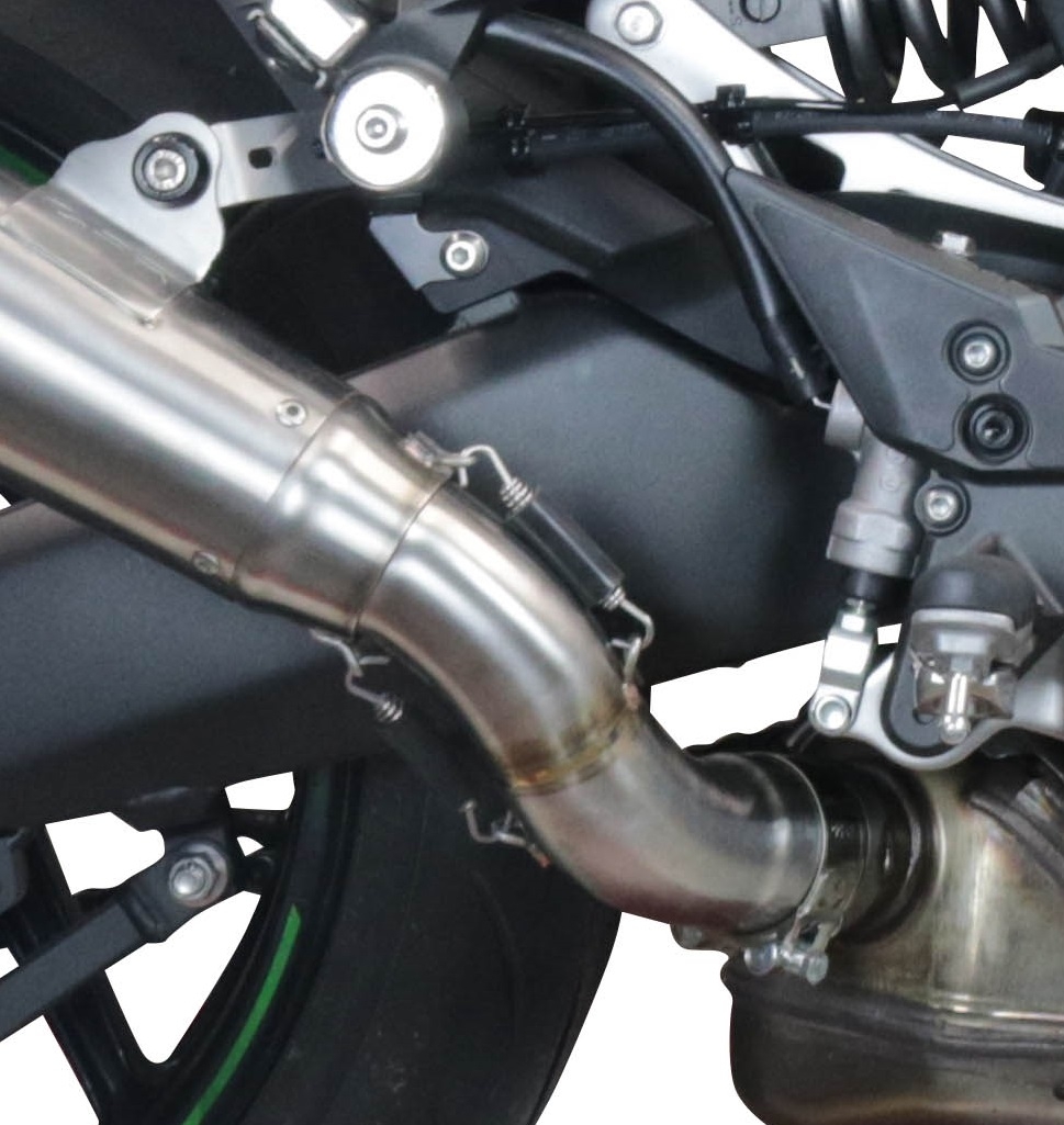 GPR exhaust compatible with  Kawasaki Ninja 1000 Sx 2021-2023, Powercone Evo, Slip-on exhaust including removable db killer and link pipe 