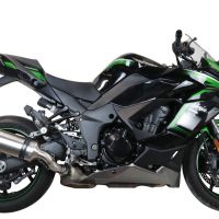 GPR exhaust compatible with  Kawasaki Ninja 1000 Sx 2021-2023, Satinox , Slip-on exhaust including removable db killer and link pipe 