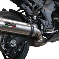 GPR exhaust compatible with  Kawasaki Ninja 1000 Sx 2021-2023, Satinox , Slip-on exhaust including removable db killer and link pipe 