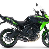 GPR exhaust compatible with  Kawasaki Versys 650 2017-2020, Furore Nero, Full system exhaust, including removable db killer 