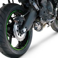 GPR exhaust compatible with  Kawasaki Versys 650 2017-2020, Furore Evo4 Poppy, Full system exhaust, including removable db killer 