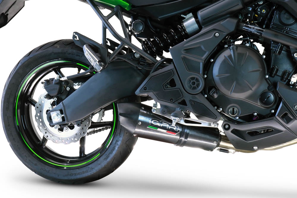 GPR exhaust compatible with  Kawasaki Versys 650 2023-204, Gpe Ann. Poppy, Full system exhaust, including removable db killer 