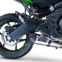 GPR exhaust compatible with  Kawasaki Versys 650 2021-2022, Gpe Ann. Titanium, Full system exhaust, including removable db killer 