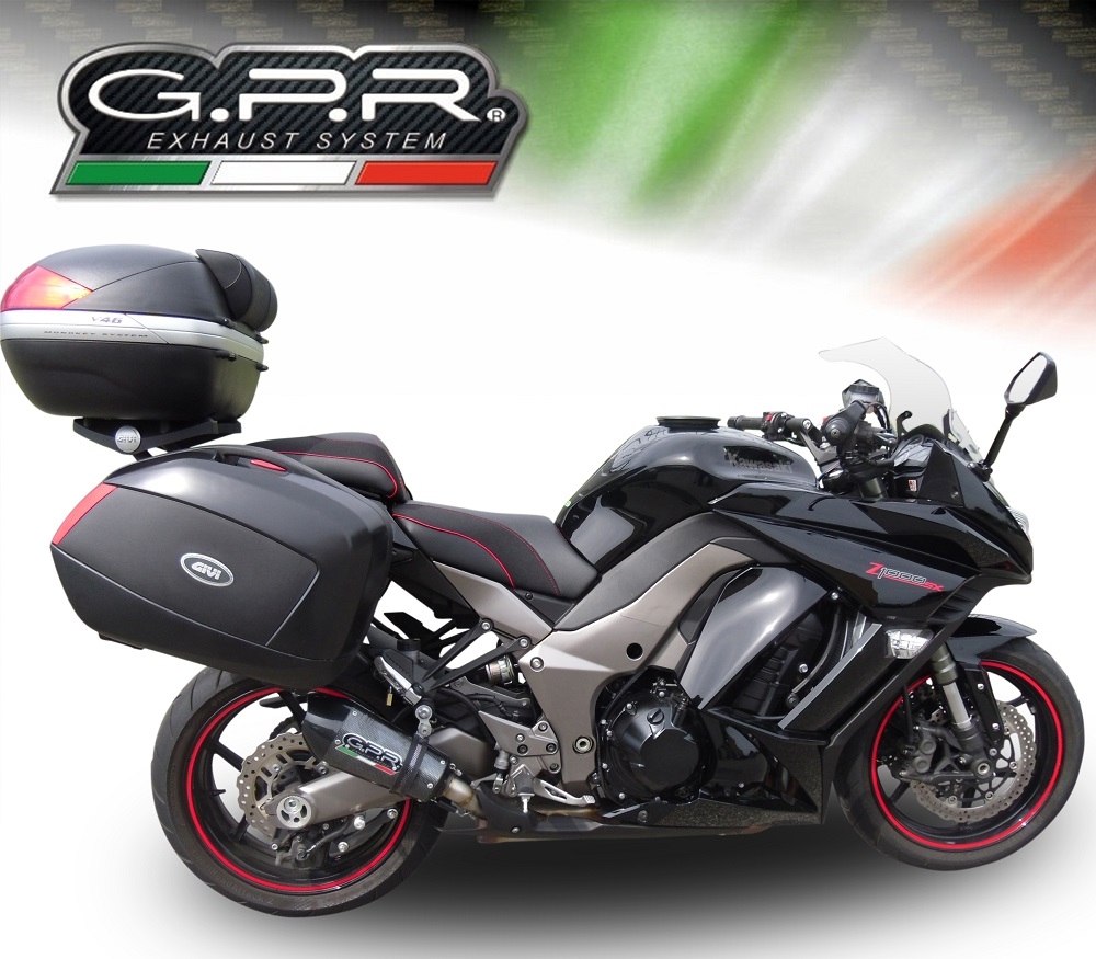 GPR exhaust compatible with  Kawasaki Z1000 2010-2013, Gpe Ann. Poppy, Dual slip-on including removable db killers and link pipes 