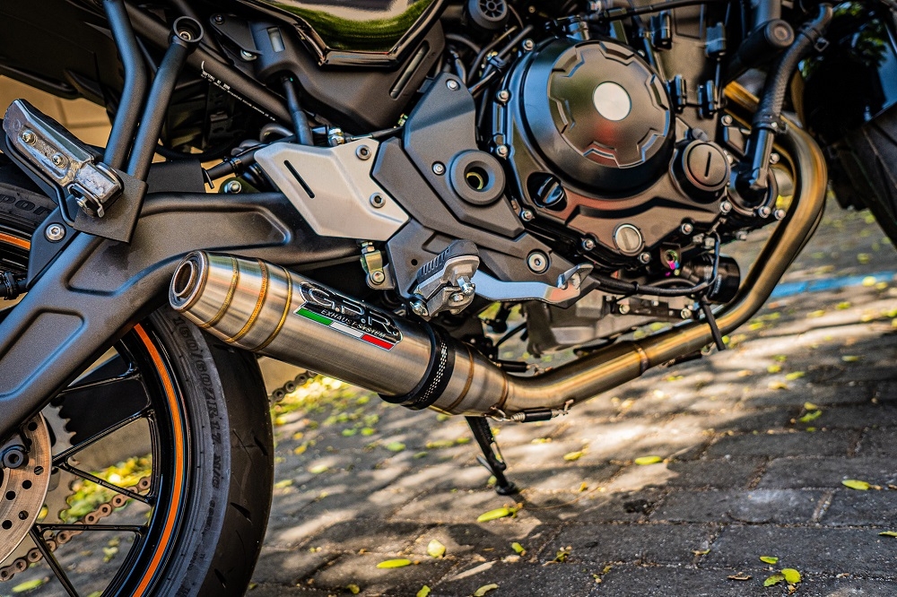 GPR exhaust compatible with  Kawasaki Z650RS 2021-2023, Deeptone Inox, Full system exhaust, including removable db killer 