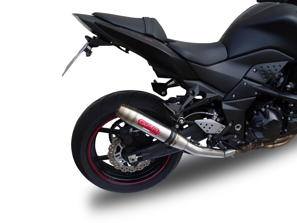 GPR exhaust compatible with  Kawasaki Z-750 S  2004-2006, Deeptone Inox, Slip-on exhaust including removable db killer and link pipe 