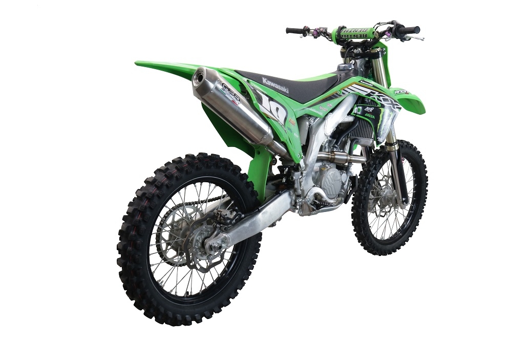 GPR exhaust compatible with  Kawasaki KX250X 2021-2022, Pentacross FULL Titanium, Slip-on exhaust, including link pipe and removable db killer spark/arrestor 