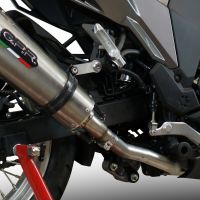 GPR exhaust compatible with  Kawasaki Versys X 300 2017-2021, Gpe Ann. Titanium, Slip-on exhaust including link pipe and removable db killer 