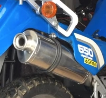 GPR exhaust compatible with  Kawasaki Klx 650 R  1996-2002, Trioval, Slip-on exhaust including removable db killer and link pipe 