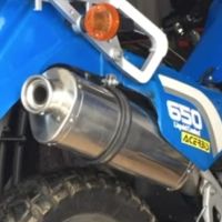 GPR exhaust compatible with  Kawasaki Klx 650 R  1996-2002, Trioval, Slip-on exhaust including removable db killer and link pipe 