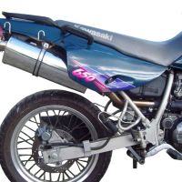 GPR exhaust compatible with  Kawasaki Klr 600 1985-2004, Trioval, Slip-on exhaust including removable db killer and link pipe 