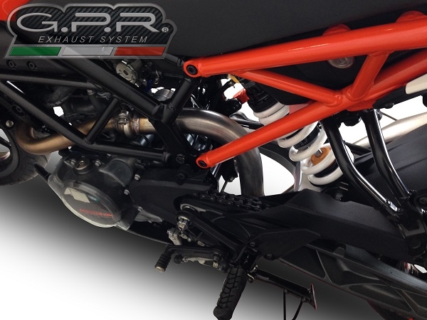 GPR exhaust compatible with  Ktm RC 125 2017-2020, Decatalizzatore, Decat pipe 