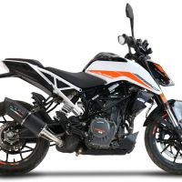 GPR exhaust compatible with  Ktm 390 DUKE 2021-2023, Furore Evo4 Nero, Slip-on exhaust including removable db killer and link pipe 