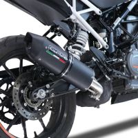 GPR exhaust compatible with  Ktm 390 DUKE 2021-2023, Furore Evo4 Nero, Slip-on exhaust including removable db killer and link pipe 