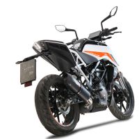 GPR exhaust compatible with  Ktm 390 DUKE 2021-2023, Furore Evo4 Nero, Slip-on exhaust including removable db killer and link pipe 