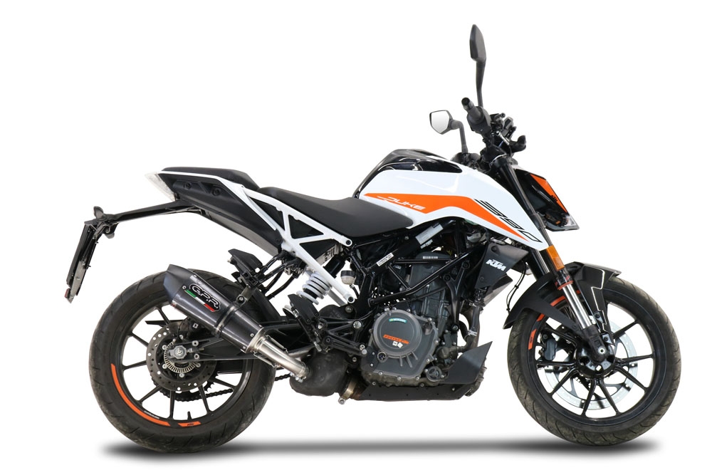 GPR exhaust compatible with  Ktm 390 DUKE 2021-2023, GP Evo4 Poppy, Slip-on exhaust including removable db killer and link pipe 