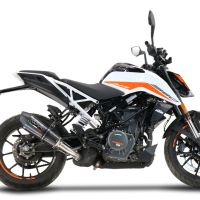 GPR exhaust compatible with  Ktm 125 Duke 2021-2023, GP Evo4 Poppy, Slip-on exhaust including removable db killer and link pipe 