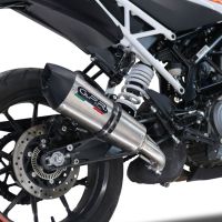 GPR exhaust compatible with  Ktm 390 DUKE 2021-2023, GP Evo4 Titanium, Slip-on exhaust including removable db killer and link pipe 