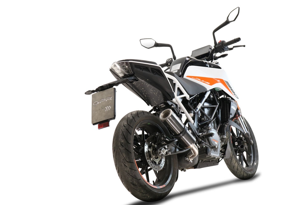 GPR exhaust compatible with  Ktm 390 DUKE 2021-2023, M3 Poppy , Slip-on exhaust including removable db killer and link pipe 