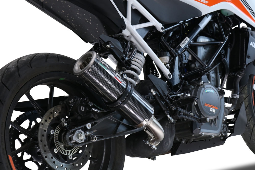 GPR exhaust compatible with  Ktm 390 DUKE 2021-2023, M3 Poppy , Slip-on exhaust including removable db killer and link pipe 