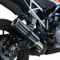 GPR exhaust compatible with  Ktm 390 DUKE 2021-2023, M3 Poppy , Slip-on exhaust including removable db killer and link pipe 