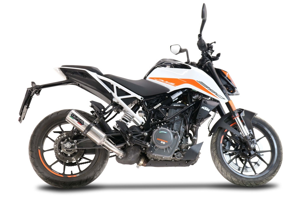 GPR exhaust compatible with  Ktm 390 DUKE 2021-2023, M3 Inox , Slip-on exhaust including removable db killer and link pipe 