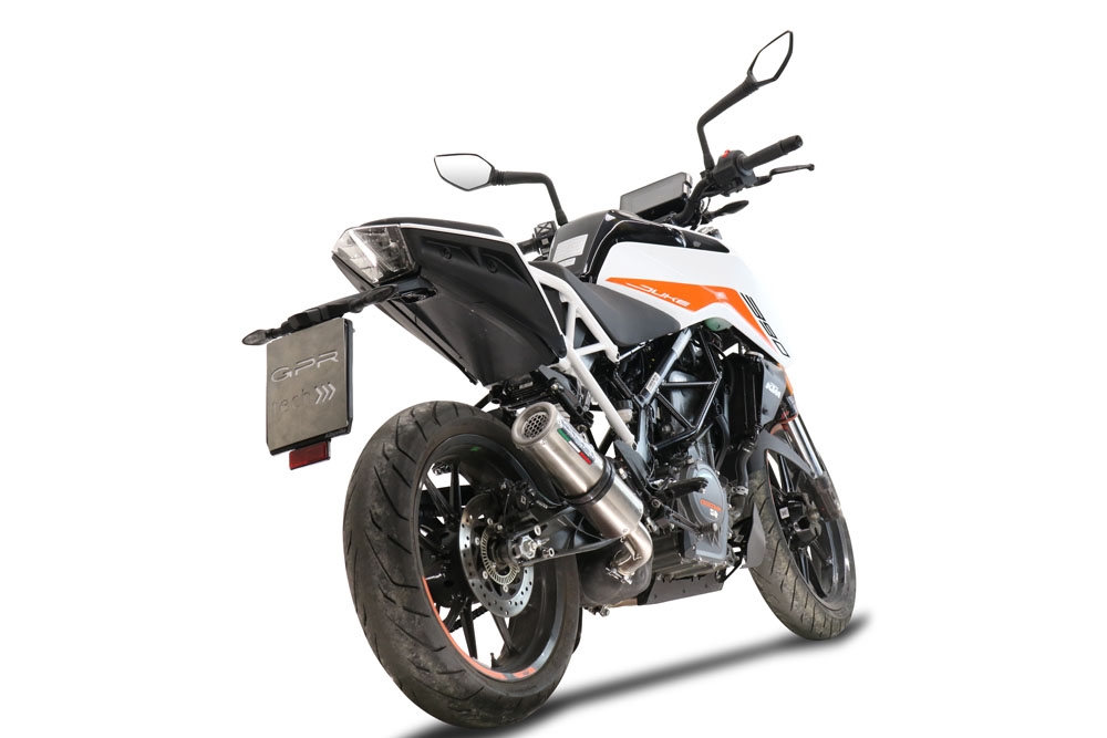 GPR exhaust compatible with  Ktm 390 DUKE 2021-2023, M3 Inox , Slip-on exhaust including removable db killer and link pipe 