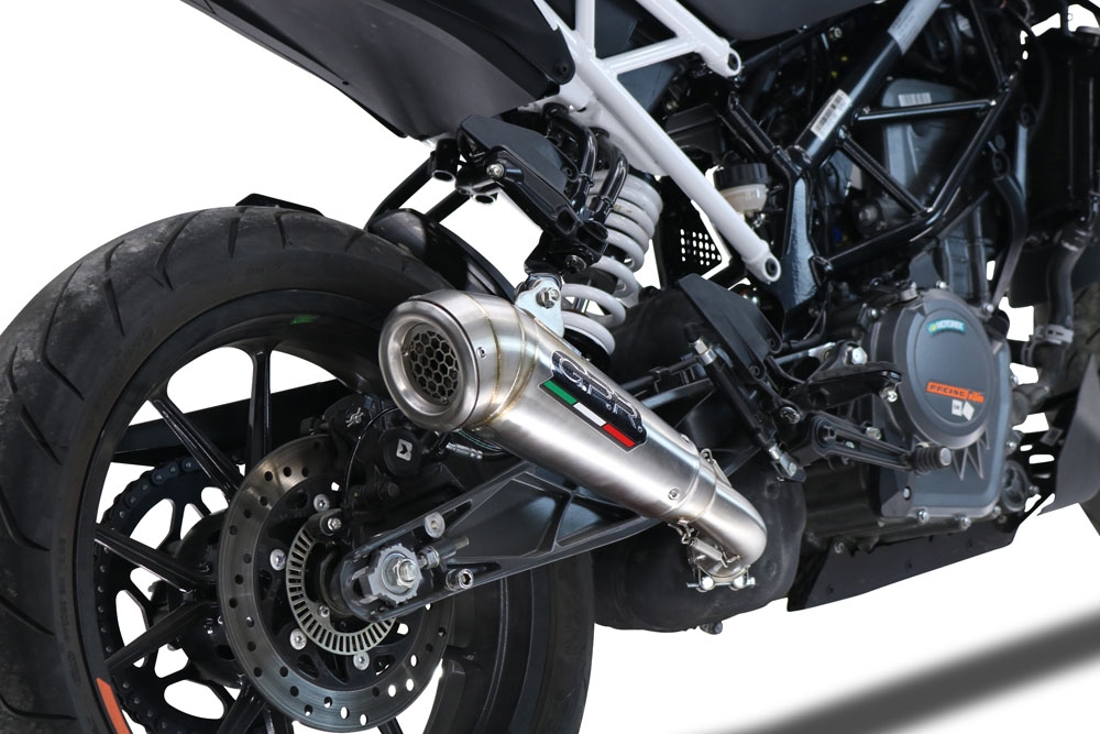 GPR exhaust compatible with  Ktm 390 DUKE 2021-2023, Powercone Evo, Slip-on exhaust including removable db killer and link pipe 