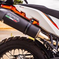 GPR exhaust compatible with  Ktm 890 DUKE 2021-2023, GP Evo4 Black Titanium, Slip-on exhaust including removable db killer and link pipe 