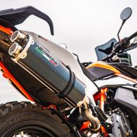 GPR exhaust compatible with  Ktm 890 Adventure R/Rally 2021-2023, Dual Poppy, Slip-on exhaust including removable db killer and link pipe 