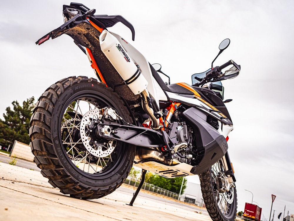 GPR exhaust compatible with  Ktm 890 Adventure R/Rally 2021-2023, Albus Evo4, Slip-on exhaust including removable db killer and link pipe 