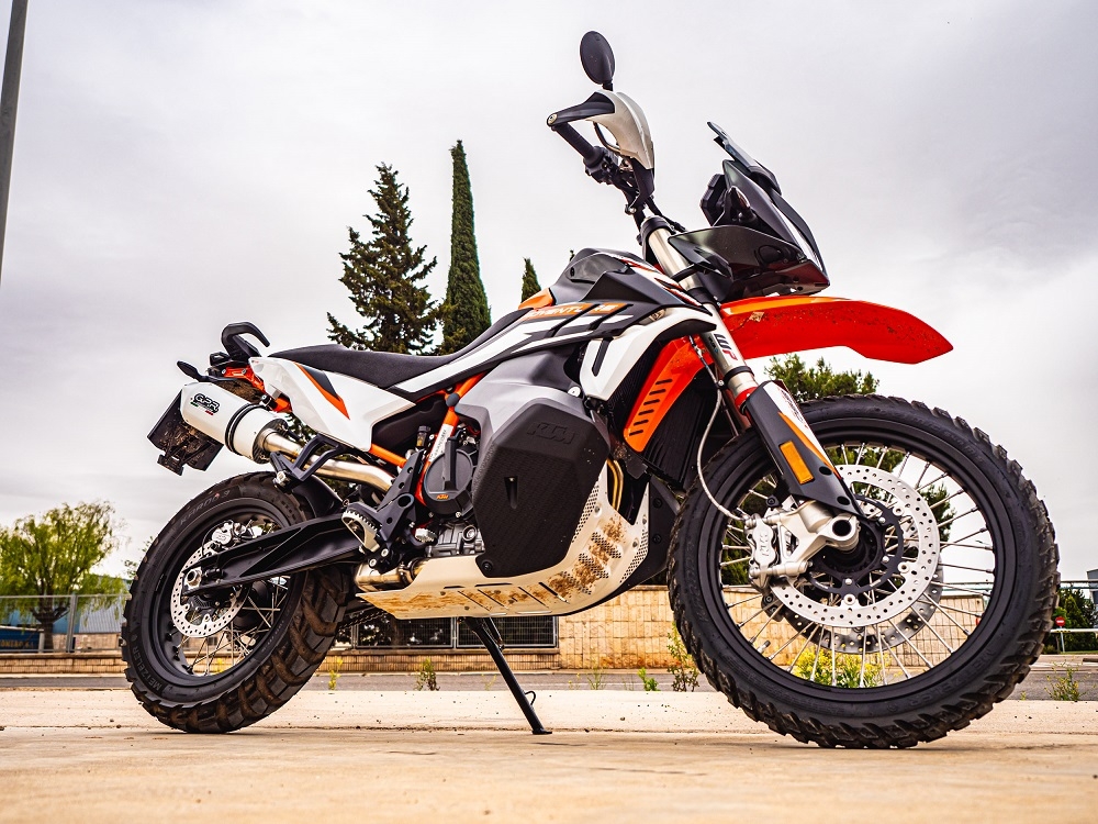 GPR exhaust compatible with  Ktm 890 Adventure R/Rally 2021-2023, Albus Evo4, Slip-on exhaust including removable db killer and link pipe 