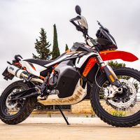 GPR exhaust compatible with  Ktm 890 Adventure R/Rally 2021-2023, Albus Evo4, Slip-on exhaust including removable db killer and link pipe 