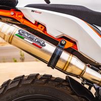 GPR exhaust compatible with  Ktm 890 Adventure R/Rally 2021-2023, Deeptone Inox, Slip-on exhaust including removable db killer and link pipe 