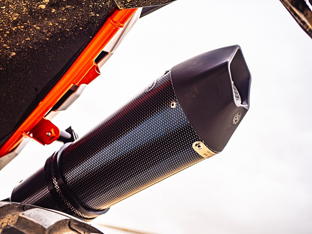 GPR exhaust compatible with  Ktm 890 DUKE 2021-2023, GP Evo4 Poppy, Slip-on exhaust including removable db killer and link pipe 