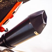 GPR exhaust compatible with  Ktm 890 DUKE 2021-2023, GP Evo4 Poppy, Slip-on exhaust including removable db killer and link pipe 