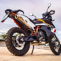 GPR exhaust compatible with  Ktm 890 Adventure R/Rally 2021-2023, Powercone Evo, Slip-on exhaust including removable db killer and link pipe 