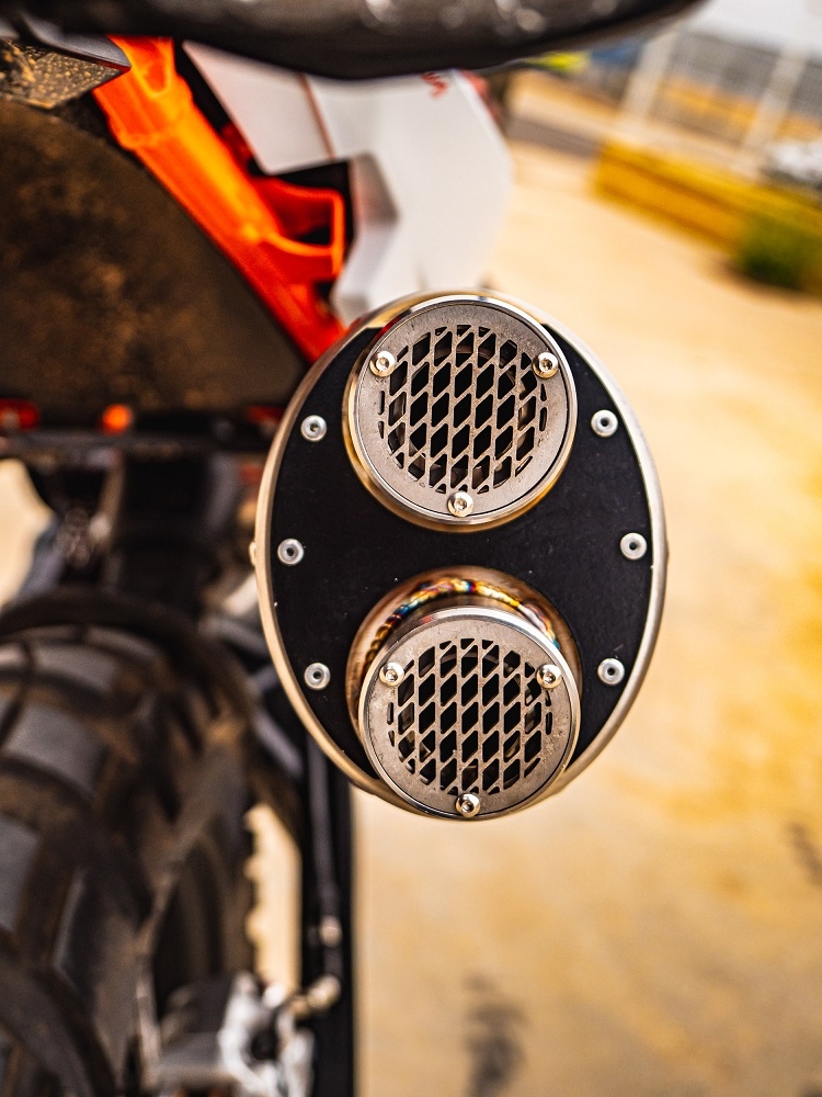 GPR exhaust compatible with  Ktm 890 DUKE 2021-2023, Dual Poppy, Slip-on exhaust including removable db killer and link pipe 