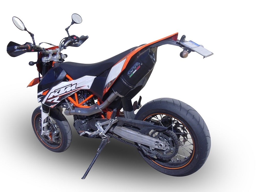 GPR exhaust compatible with  Ktm 690 Enduro R  2007-2016, Furore Poppy, Full system exhaust, including removable db killer  