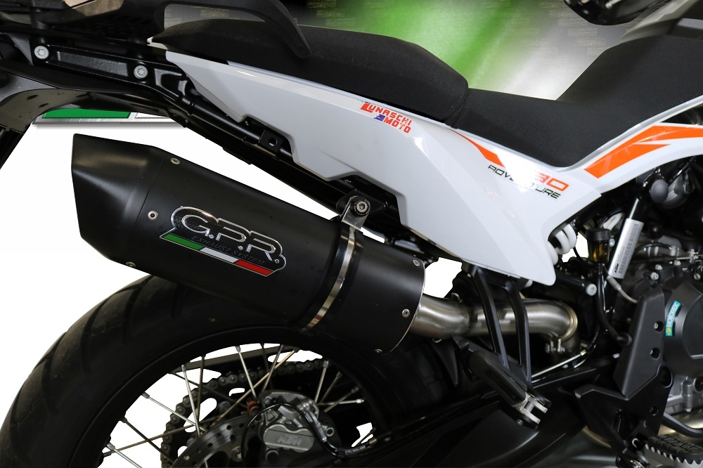 GPR exhaust compatible with  Ktm 790 Adventure 2018-2020, Furore Nero, Slip-on exhaust including link pipe 