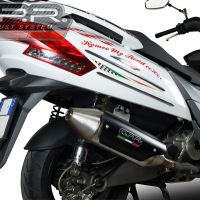 Exhaust system compatible with Kymco Myroad 700 2012-2016, Power Bomb, Homologated legal slip-on exhaust including removable db killer, link pipe and catalyst 