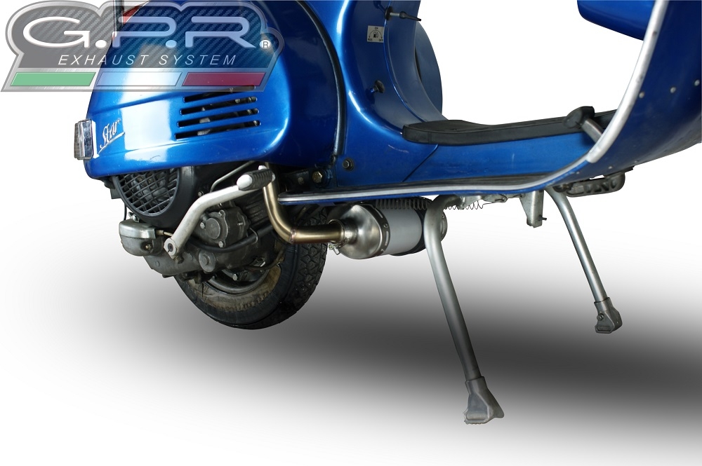 GPR exhaust compatible with  Lml Star 200 4T a marce / 4ST with gears 2011-2016, Alluminio, Full system exhaust, including removable db killer  