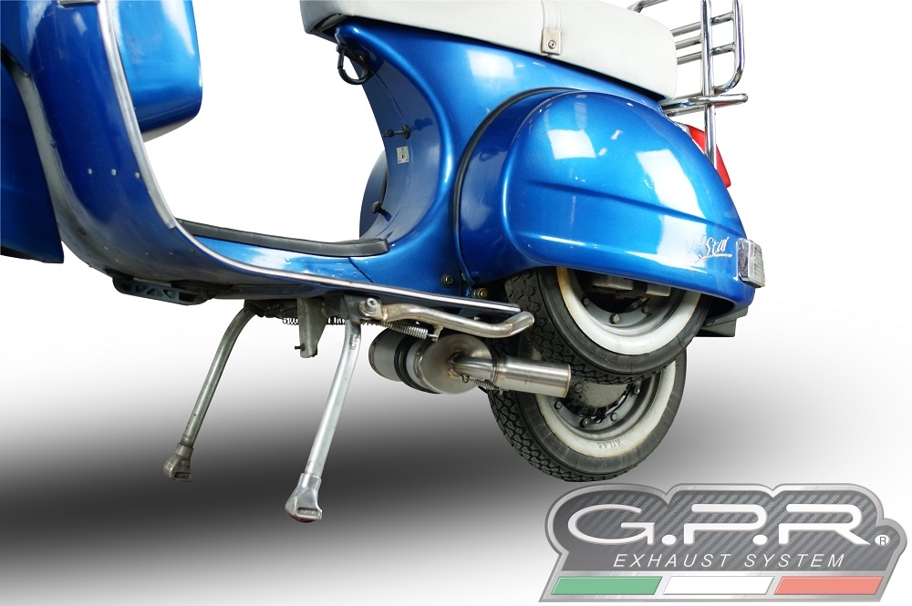 GPR exhaust compatible with  Lml Star 200 4T a marce / 4ST with gears 2011-2016, Alluminio, Full system exhaust, including removable db killer  