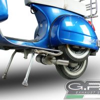 Exhaust system compatible with Lml Star 200 4T a marce / 4ST with gears 2011-2016, Alluminio, Homologated legal full system exhaust, including removable db killer and catalyst 