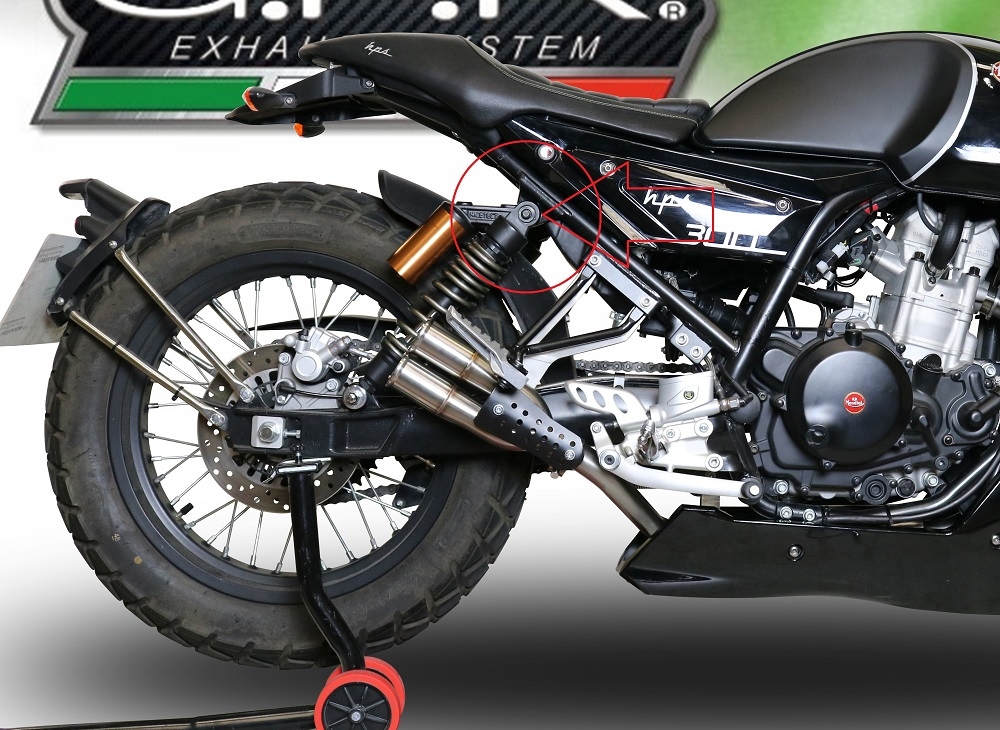 GPR exhaust compatible with  F.B. Mondial Hps 300 2018-2019, F205, Full system exhaust 