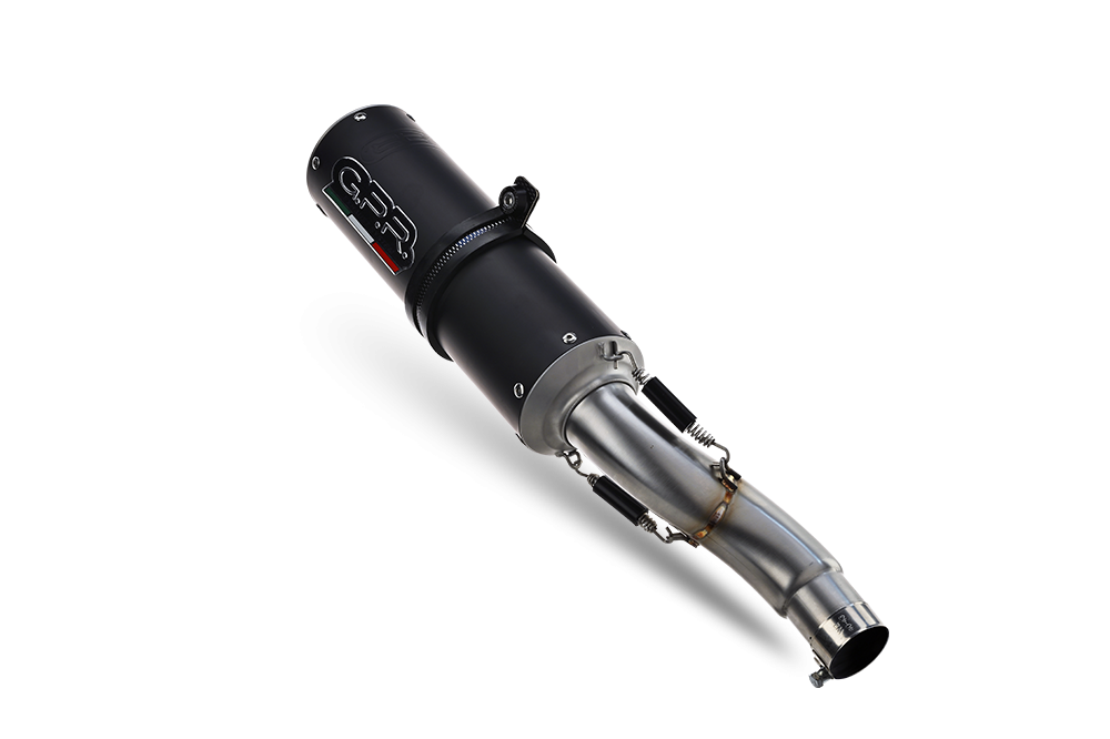 GPR exhaust compatible with  Husqvarna Svartpilen 401 2020-2020, M3 Black Titanium, Slip-on exhaust including removable db killer and link pipe 