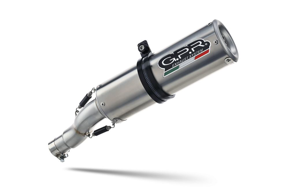 GPR exhaust compatible with  Moto Guzzi Griso 1100 2005-2008, M3 Inox , Slip-on exhaust including removable db killer and link pipe 